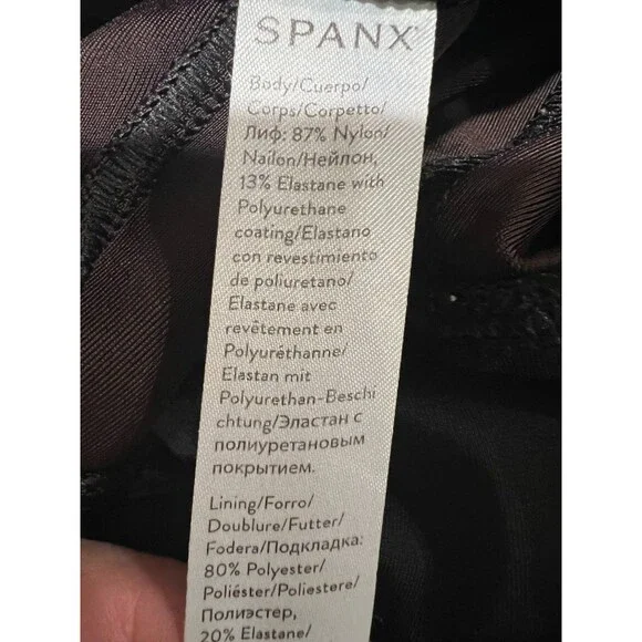 SPANX Leggings Woman’s Brown Faux Leather Alligator Size Large - Picture 8 of 8